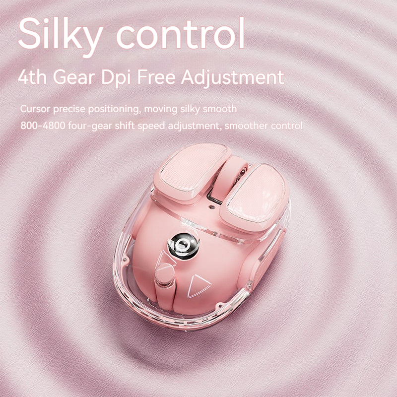 Ergonomic Mouse 2.4G Silent Click - EWEADN Cute Creamy, เมาส์ไร้สาย/บลูทูธ 2.4G, โทรศัพท์/แท็บเล็ต/แล็ปท็อป,