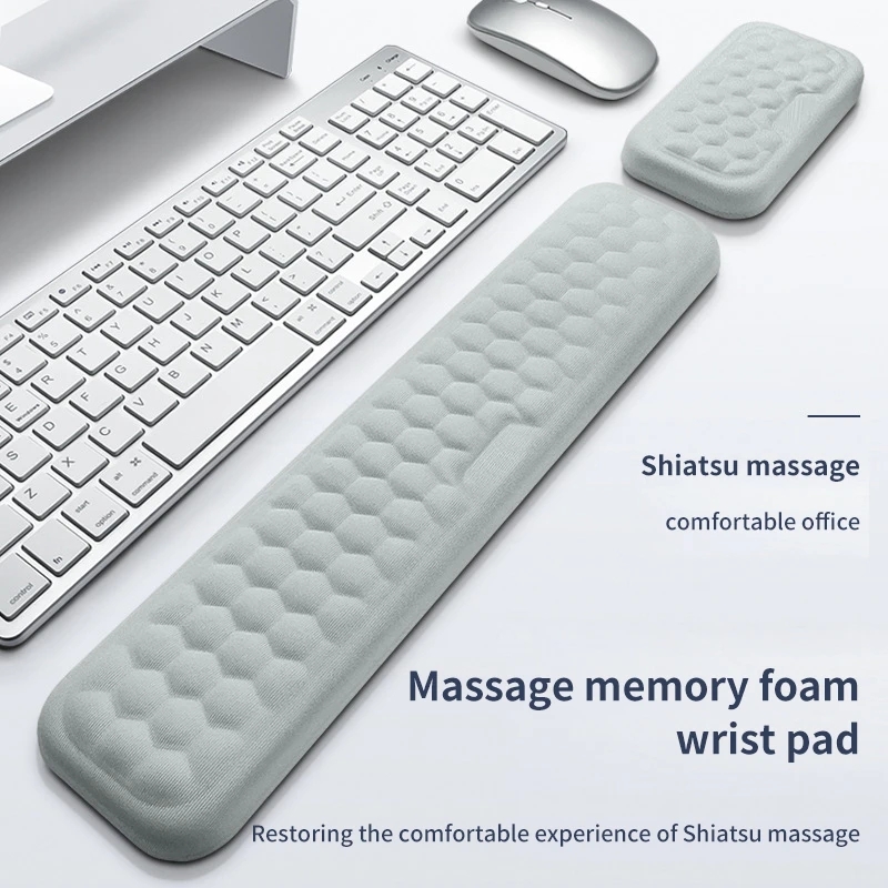 Ergonomic Mouse Wrist Rest Pad - ที่รองข้อมือคีย์บอร์ดสำหรับเล่นเกมโฟมจำรูปตามหลักสรีรศาสตร์แผ่นรองข้อมือ