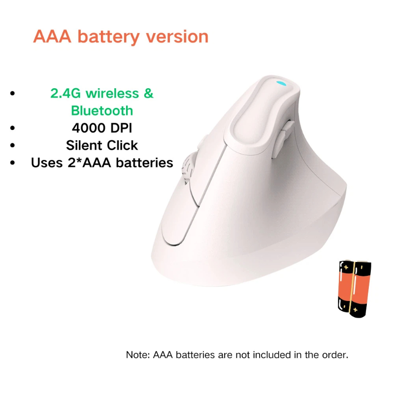 Vertical Mouse Dpi 4000 - เมาส์ตามหลักสรีรศาสตร์แนวตั้ง ปรับได้ 57 องศา 4000 ดีพีไอ