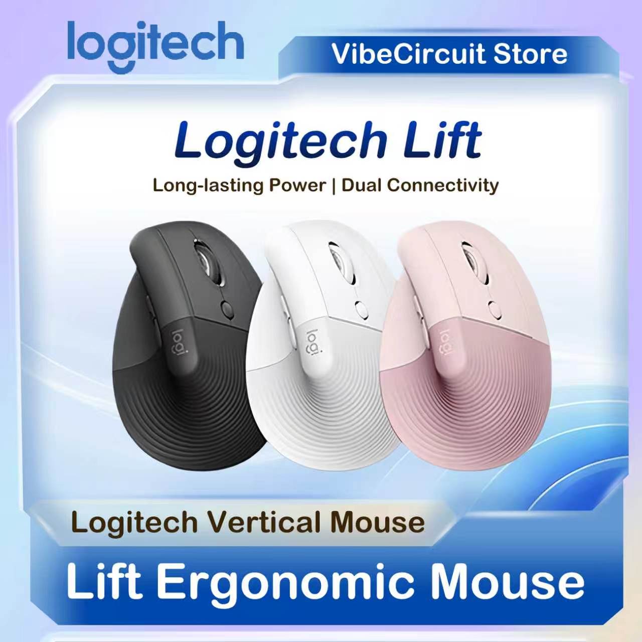 Vertical Mouse Dpi 4000 - เมาส์ Logitech Lift แบบแนวตั้ง ออกแบบตามหลักสรีรศาสตร์, รองรับ