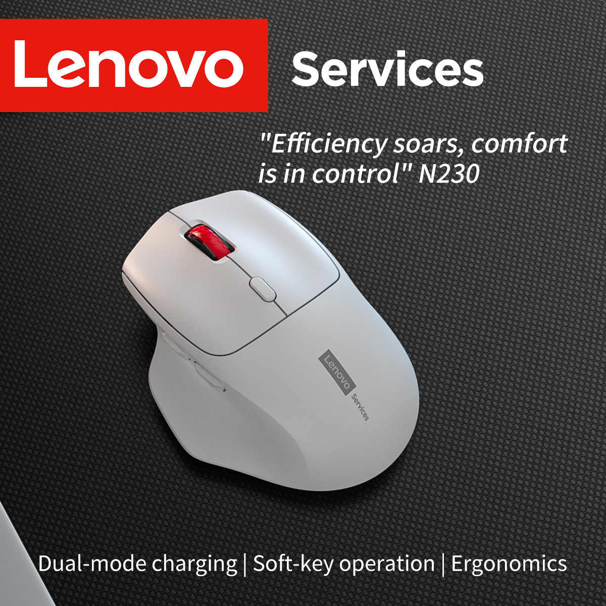 Ergonomic Mouse 2.4G Silent Click - สำหรับแล็ปท็อปพีซีออฟฟิศเลอโนโวเมาส์ไร้สายตามหลักสรีรศาสตร์ 2.4G ชาร์จใหม่ได้ เมาส์คลิกเงียบ 3 ระดับ