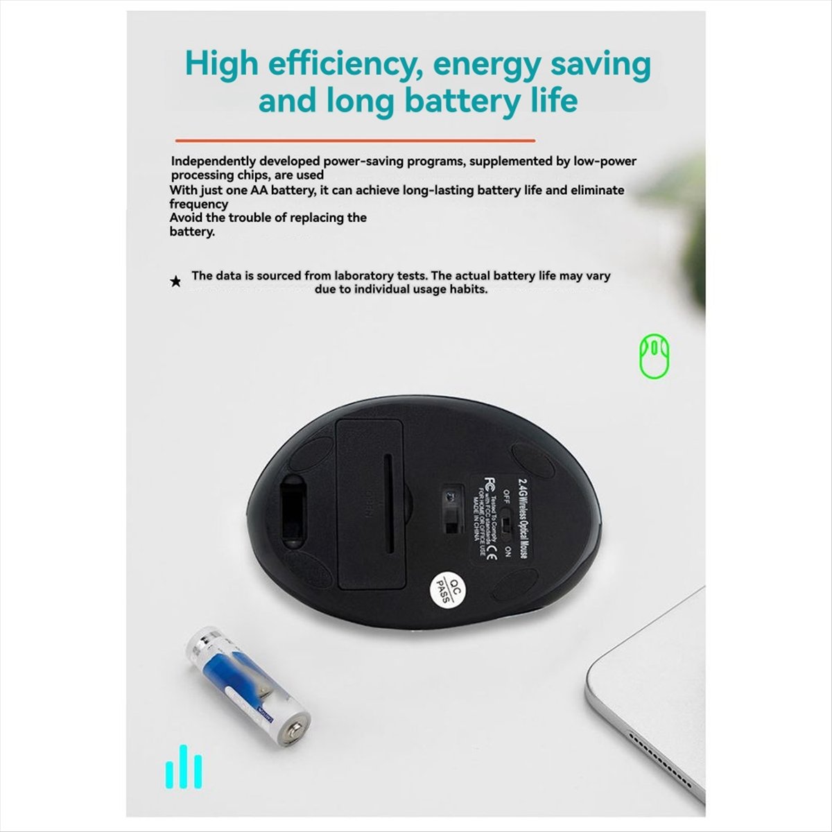 Vertical Mouse Rechargeable Bluetooth - ข้อเสนอพิเศษ~เมาส์ตามหลักสรีรศาสตร์, เมาส์ไร้สายบลูทูธแบบตั้งตรง, ชาร์จซ้ำได้, คลิกเงียบ, ปรับความละเอียดได้ 1600