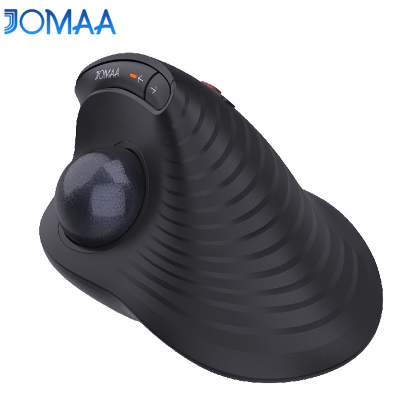 Ergonomic Mouse Trackball Thumb - เมาส์แทร็กบอลไร้สาย JOMAA Speed Roller ควบคุมด้วยนิ้วหัวแม่มือ คลิกเงียบ