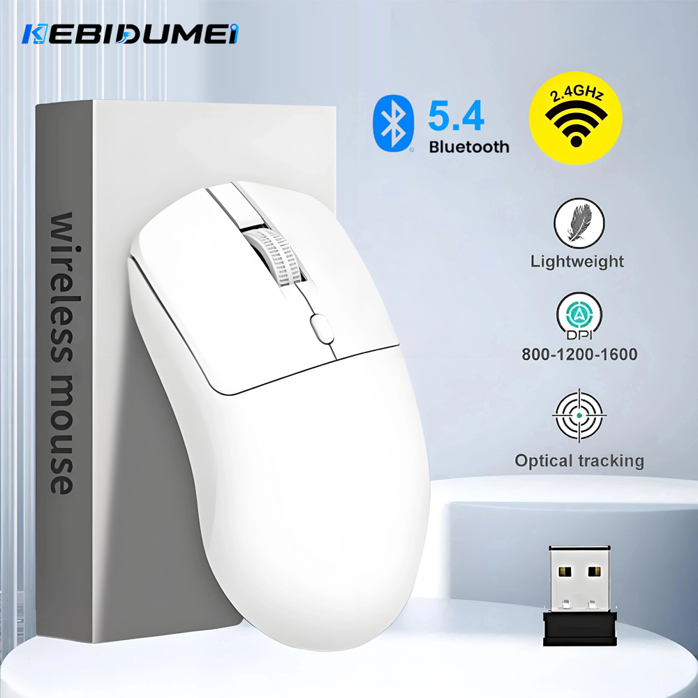 Trackball Mouse Wireless Finger - KEBIDUMEI เมาส์ไร้สาย 2.4G น้ำหนักเบาตามหลักสรีรศาสตร์ DPI ปรับได้เสียบและเล่นได้เลยปุ่มเสียงรบกวนต่ำเมาส์สำนักงานสำหรับแล็ปท็อปพีซี