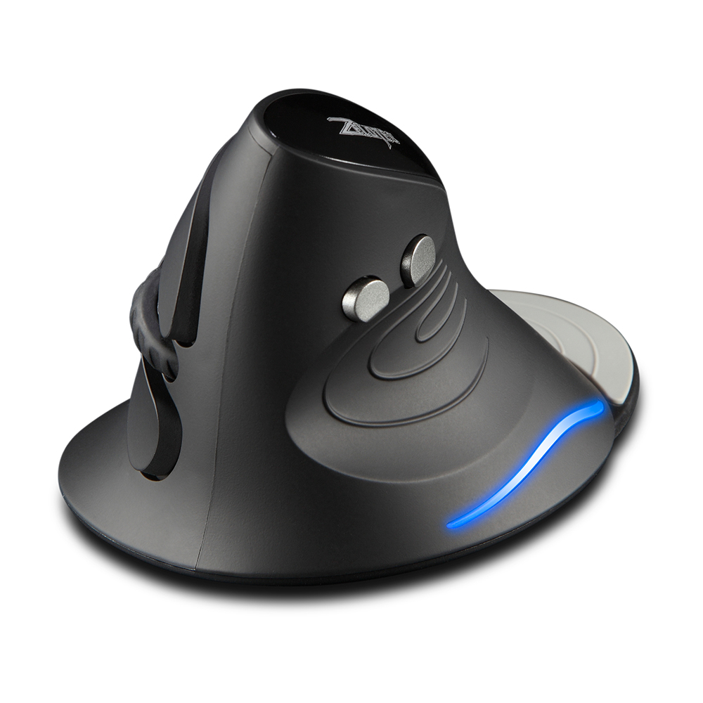 Vertical Mouse Rechargeable Bluetooth - ZELOTES F-17 เมาส์แนวตั้งเมาส์สําหรับเล่นเกมไร้สาย 2.4GHz 6 ปุ่มเมาส์ออปติคอลตามหลักสรีรศาสตร์พร้อม