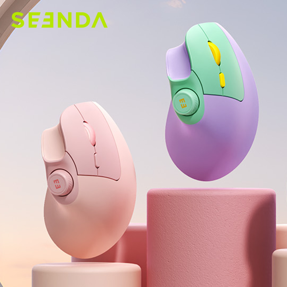 Vertical Mouse Rechargeable Bluetooth - เมาส์ไร้สาย Seenda แบบตั้งตรง ออกแบบตามหลักสรีรศาสตร์ รองรับบลูทูธและ 2.4G