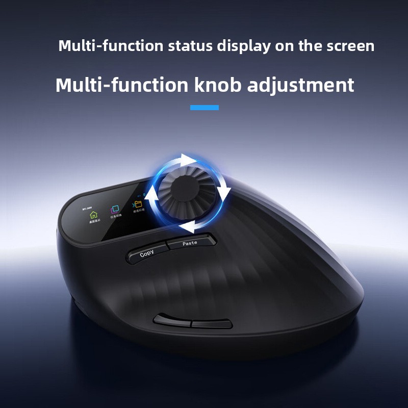 Vertical Mouse Dpi 4000 - เมาส์ไร้สายแนวตั้งตามหลักสรีรศาสตร์ รองรับบลูทูธสองโหมด ปรับ DPI ได้ ปุ่มกด