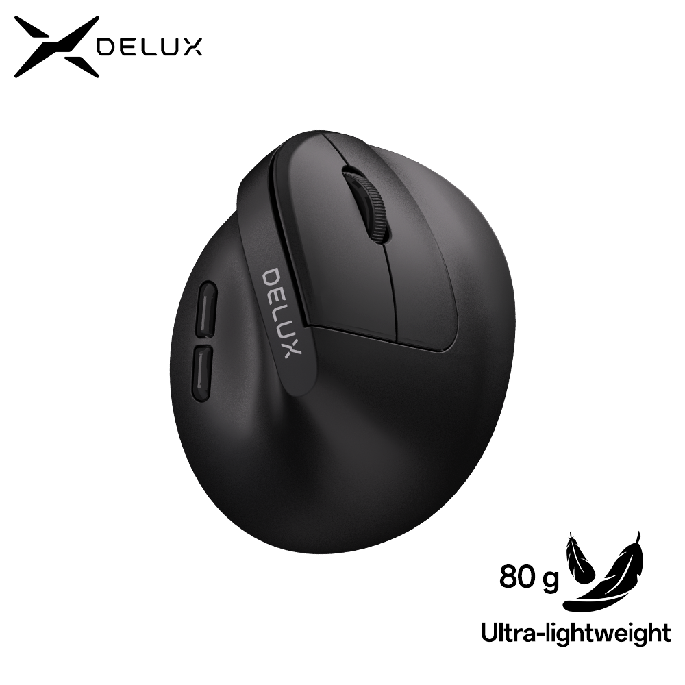 Vertical Mouse Left Handed - Delux M618 Air Ergonomic Wireless Mouse