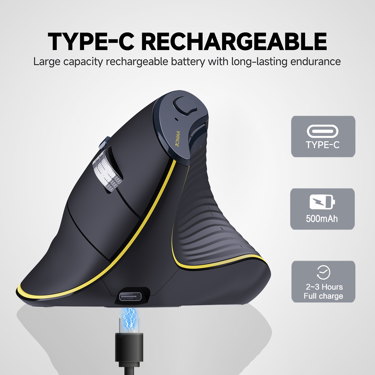 เมาส์ไร้สายแนวตั้ง ดีไซน์ตามหล - Vertical Mouse Rechargeable Bluetooth บทวิจารณ์และราคา