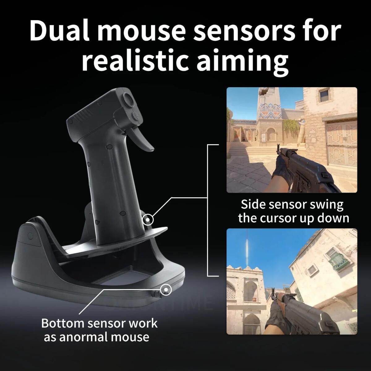 เมาส์เกมมิ่งแบบมีสายรูปทรงปืนพ - Vertical Mouse Dpi 4000 บทวิจารณ์และราคา