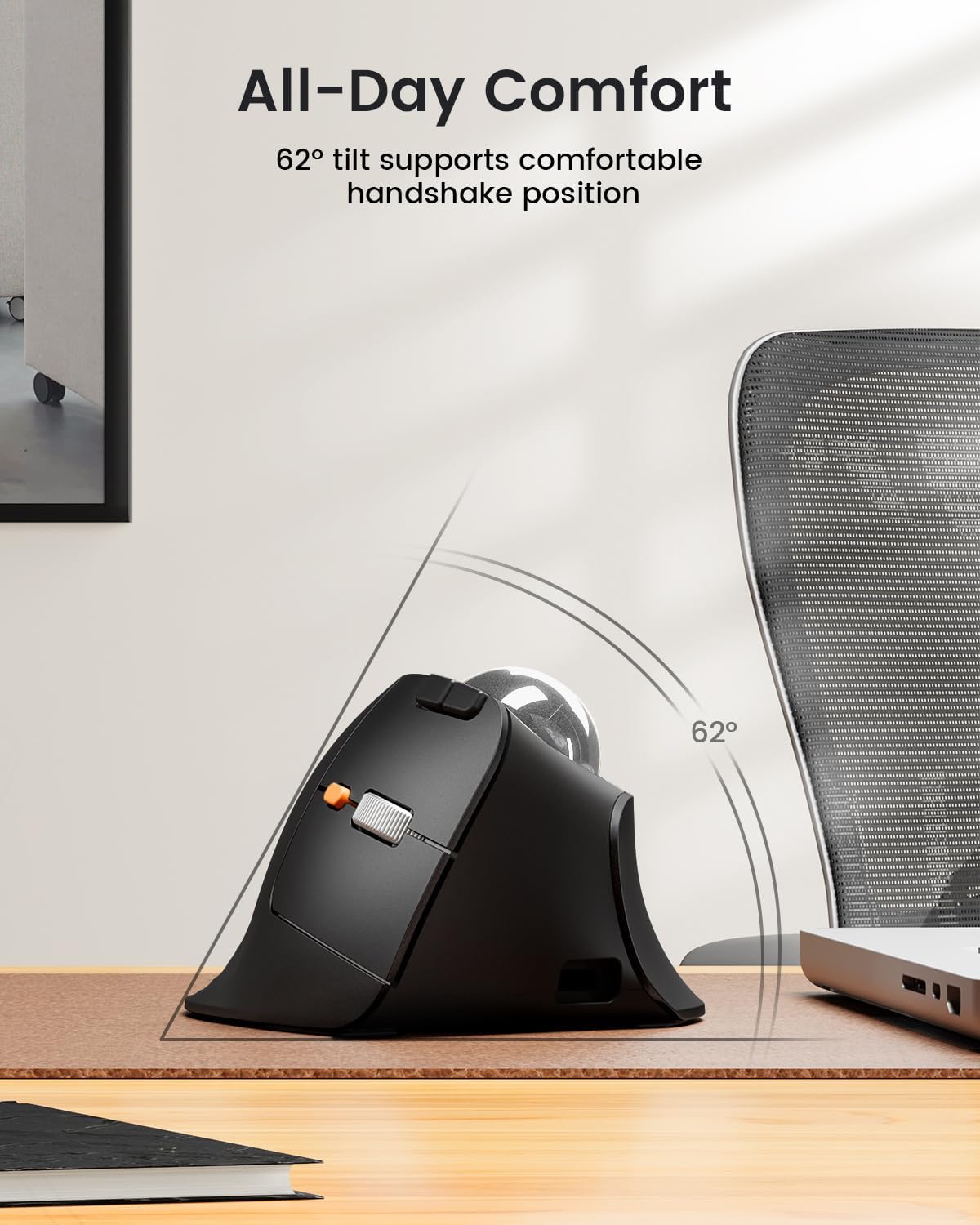 ProtoArc แนวตั้งไร้สาย Trackba - Ergonomic Mouse Trackball Thumb บทวิจารณ์และราคา