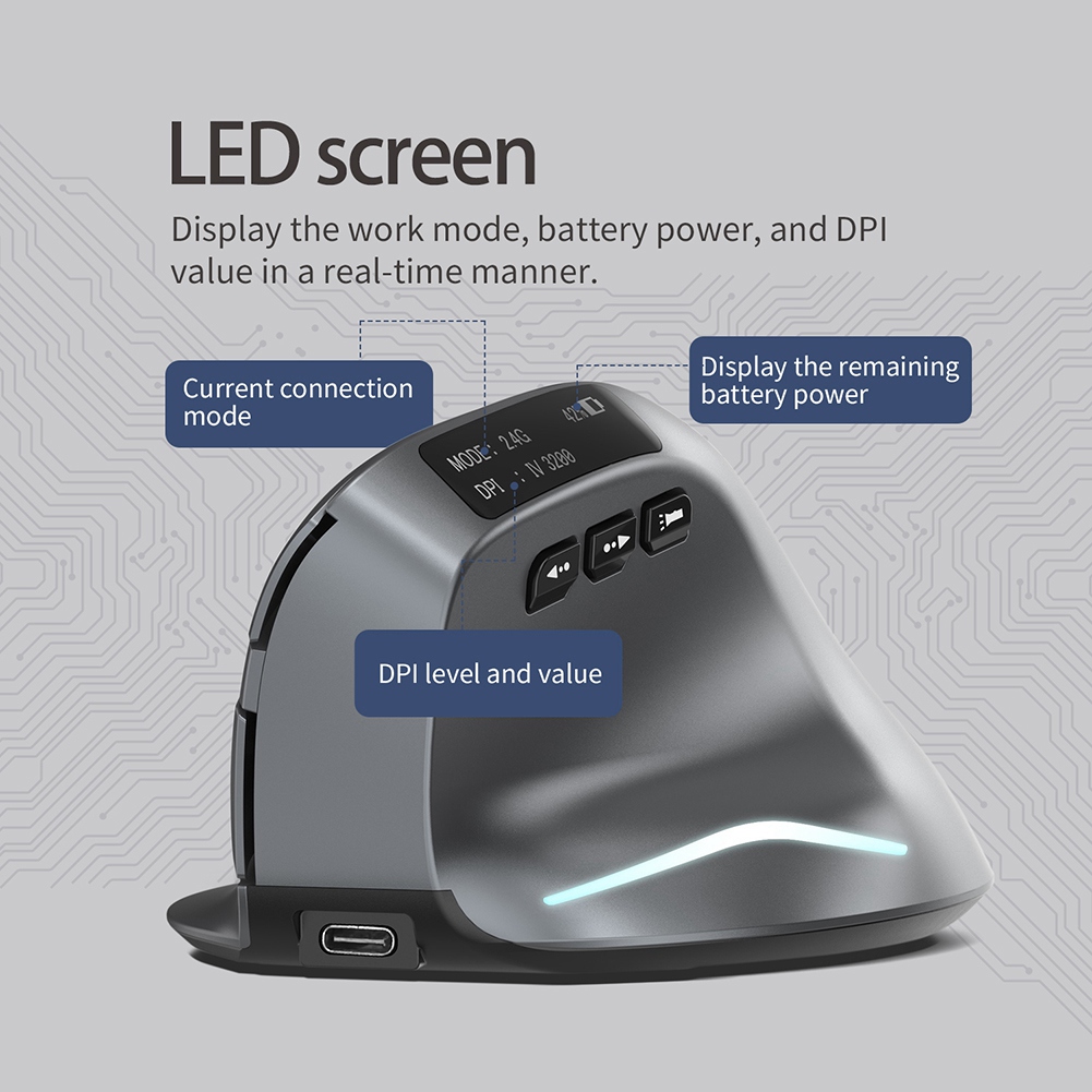 AB53 เมาส์ไร้สายแนวตั้งบลูทูธพ - Vertical Mouse Rechargeable Bluetooth บทวิจารณ์และราคา
