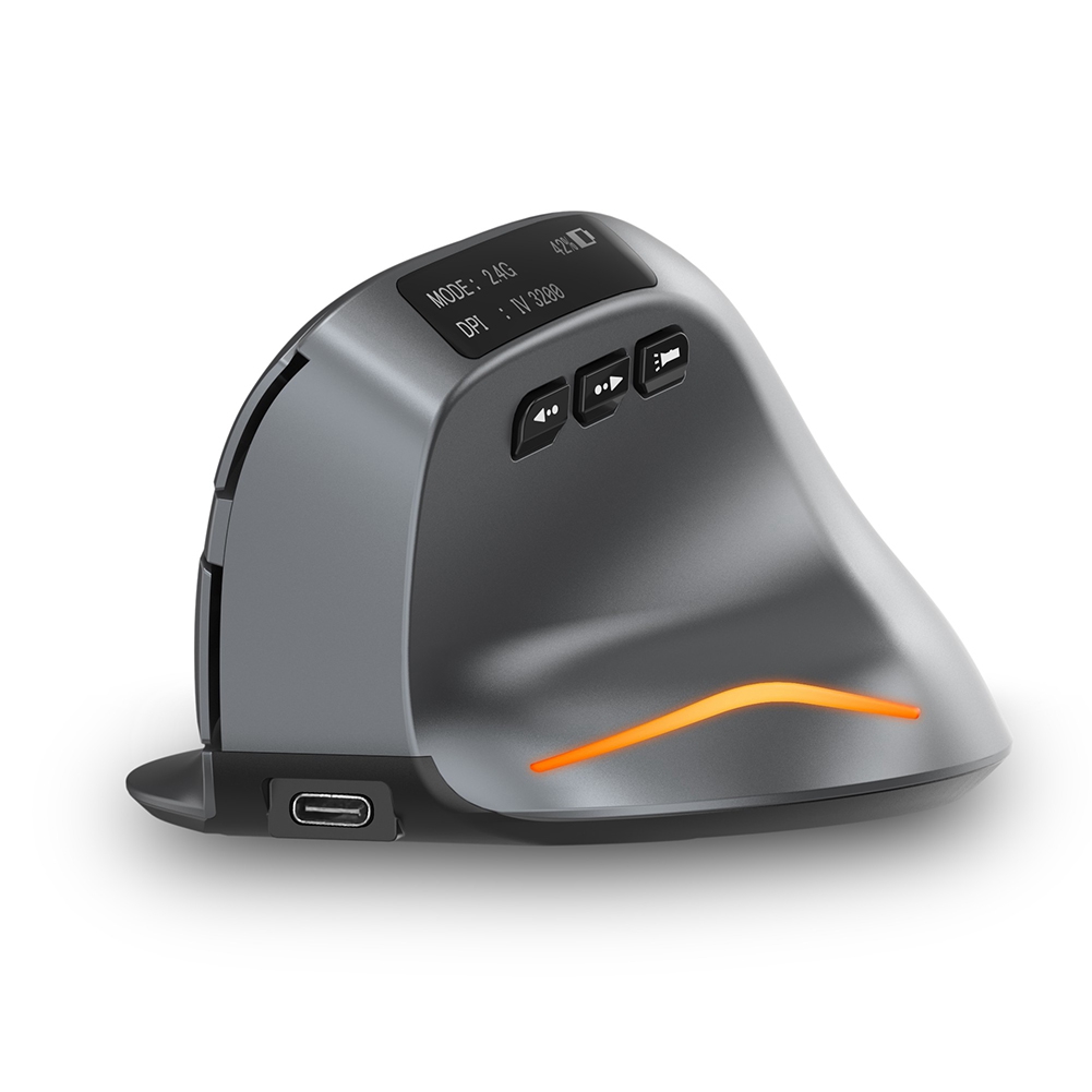 AB53 เมาส์ไร้สายแนวตั้งบลูทูธพ - Vertical Mouse Rechargeable Bluetooth บทวิจารณ์และราคา