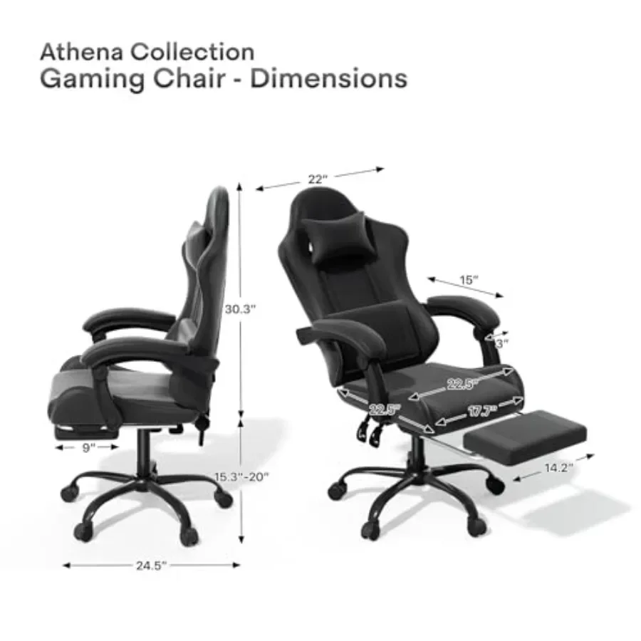 เก้าอี้เกมมิ่งตามหลักสรีรศาสตร - Ergonomic Footrest Adjustable บทวิจารณ์และราคา
