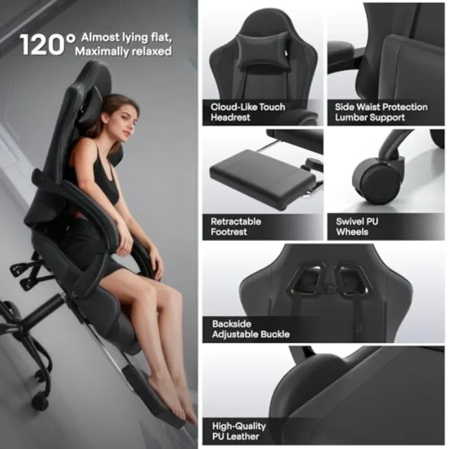 เก้าอี้เกมมิ่งตามหลักสรีรศาสตร - Ergonomic Footrest Adjustable บทวิจารณ์และราคา