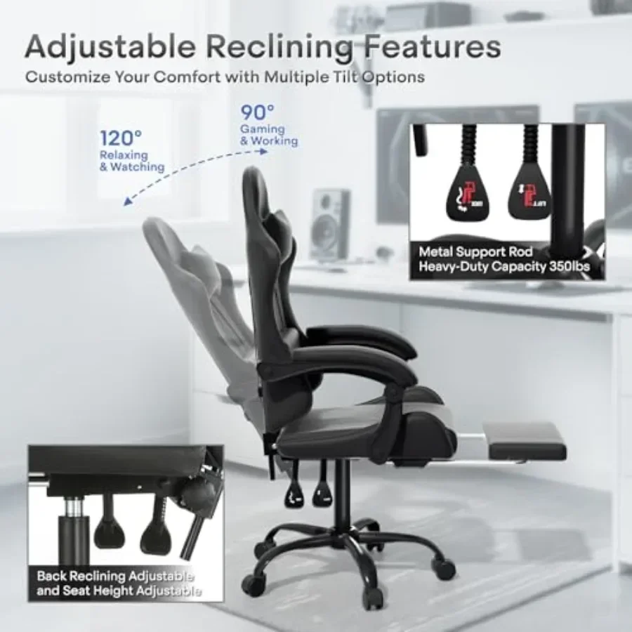 เก้าอี้เกมมิ่งตามหลักสรีรศาสตร - Ergonomic Footrest Adjustable บทวิจารณ์และราคา