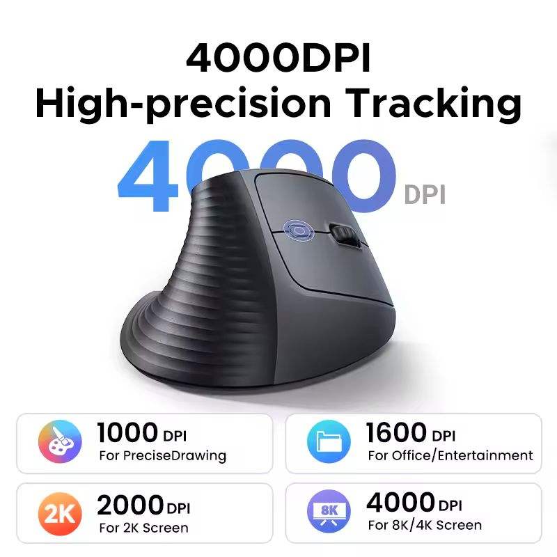 UGREEN M571 เมาส์ไร้สายบลูทูธแ - Vertical Mouse Dpi 4000 บทวิจารณ์และราคา