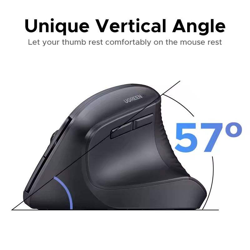 UGREEN M571 เมาส์ไร้สายบลูทูธแ - Vertical Mouse Dpi 4000 บทวิจารณ์และราคา