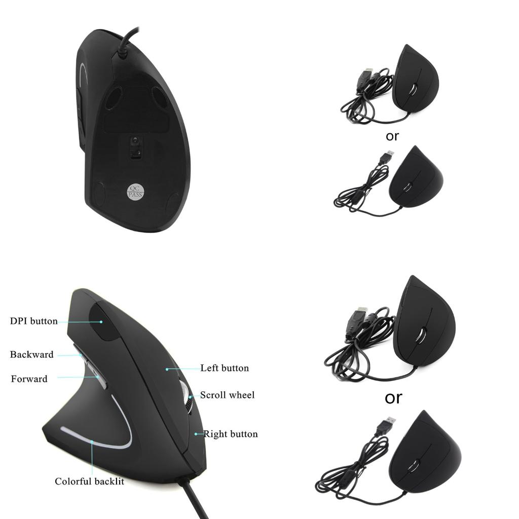 เมาส์ RGB แนวตั้งแบบมีสายซ้ายข - Vertical Mouse Left Handed บทวิจารณ์และราคา