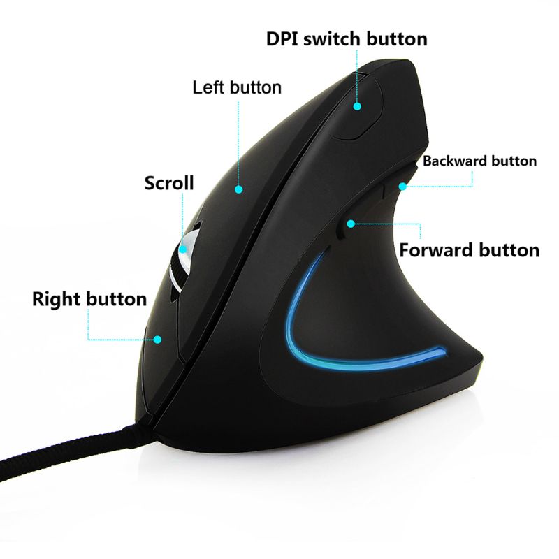 เมาส์ RGB แนวตั้งแบบมีสายซ้ายข - Vertical Mouse Left Handed บทวิจารณ์และราคา