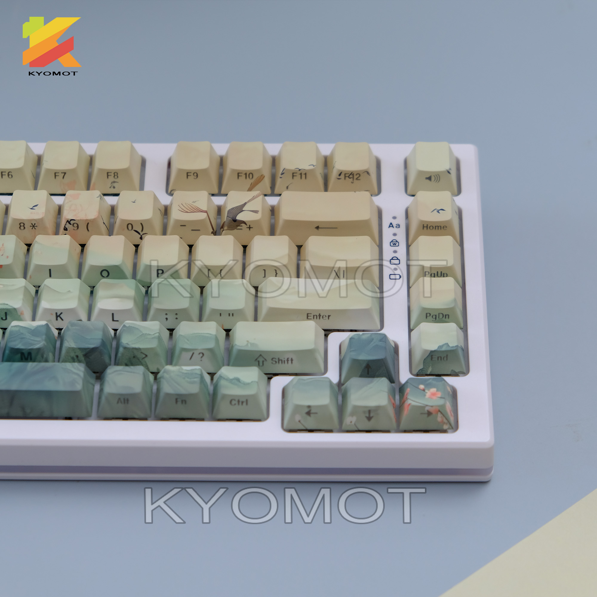 135 คีย์/ชุดภาพวาดหมึก Theme P - Ergonomic Keyboard Split Mechanical บทวิจารณ์และราคา