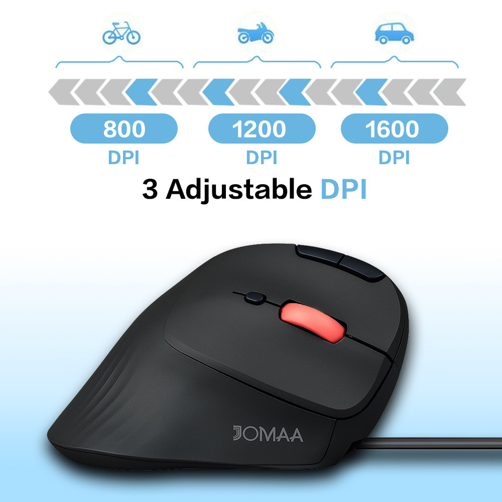 JOMAA เมาส์แทร็กบอลแบบมีสาย/ไร - Ergonomic Mouse Trackball Thumb บทวิจารณ์และราคา