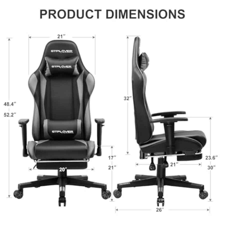 เก้าอี้เกมมิ่งพร้อมที่พักเท้า  - Ergonomic Footrest Adjustable บทวิจารณ์และราคา
