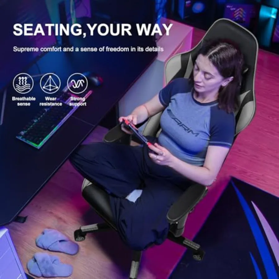 เก้าอี้เกมมิ่งพร้อมที่พักเท้า  - Ergonomic Footrest Adjustable บทวิจารณ์และราคา