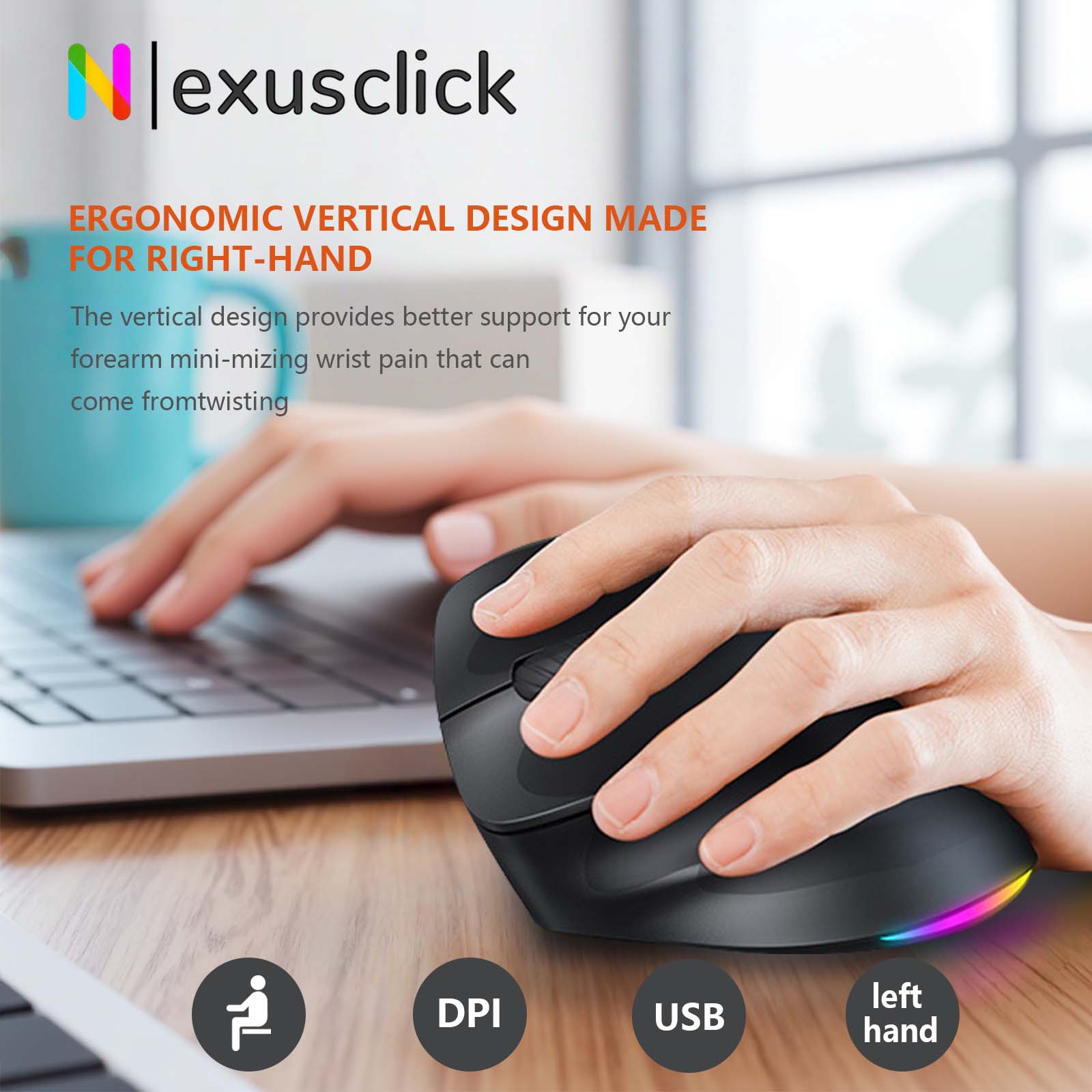 เมทชั่น มิชเชน เมาส์ไร้สายบลูท - Vertical Mouse Left Handed บทวิจารณ์และราคา