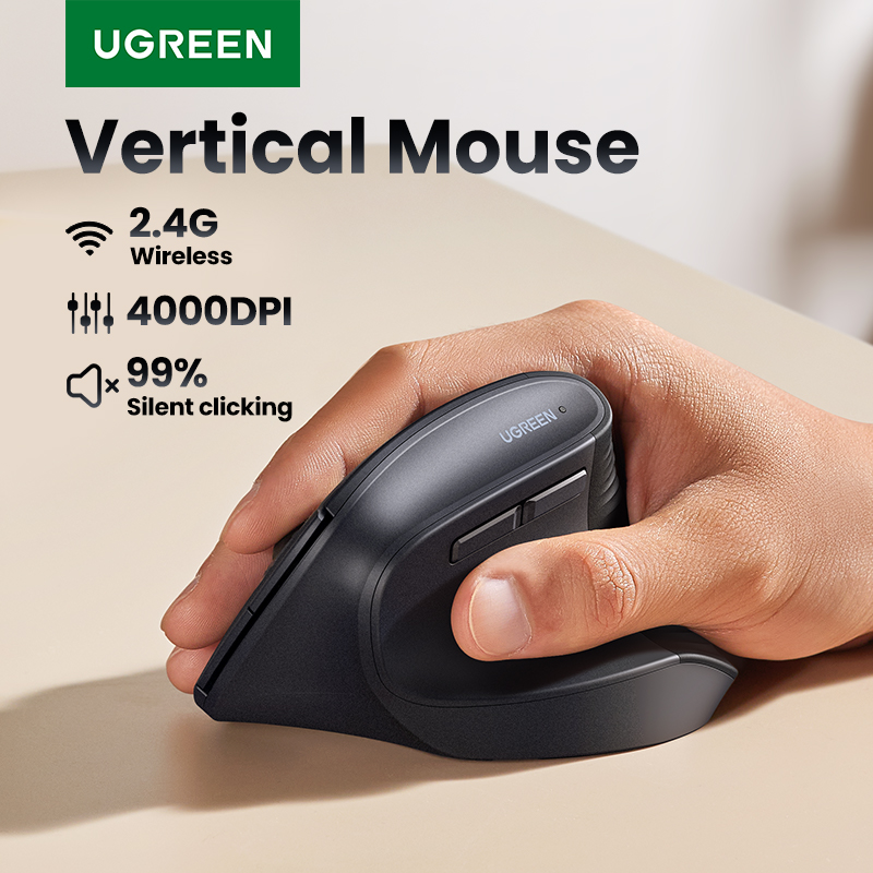 UGREEN เมาส์ไร้สายแนวตั้ง 2.4G - Vertical Mouse Dpi 4000 บทวิจารณ์และราคา