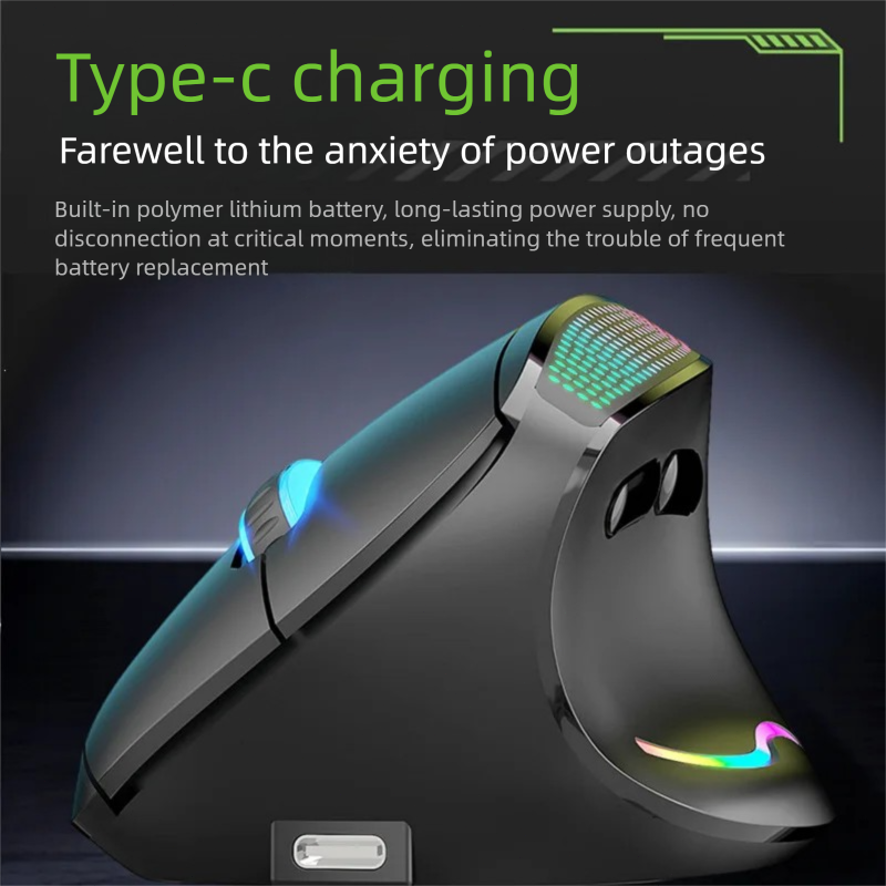 เมาส์แนวตั้งแบบชาร์จไฟได้ 2.4G - Vertical Mouse Rechargeable Bluetooth บทวิจารณ์และราคา