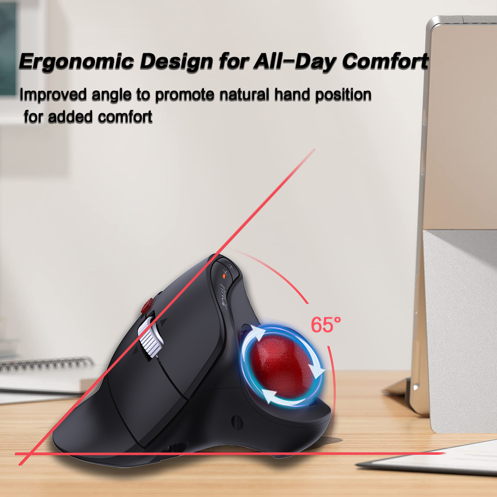 เมาส์แทร็กบอลแนวตั้ง JOMAA เมา - Ergonomic Mouse Trackball Thumb บทวิจารณ์และราคา