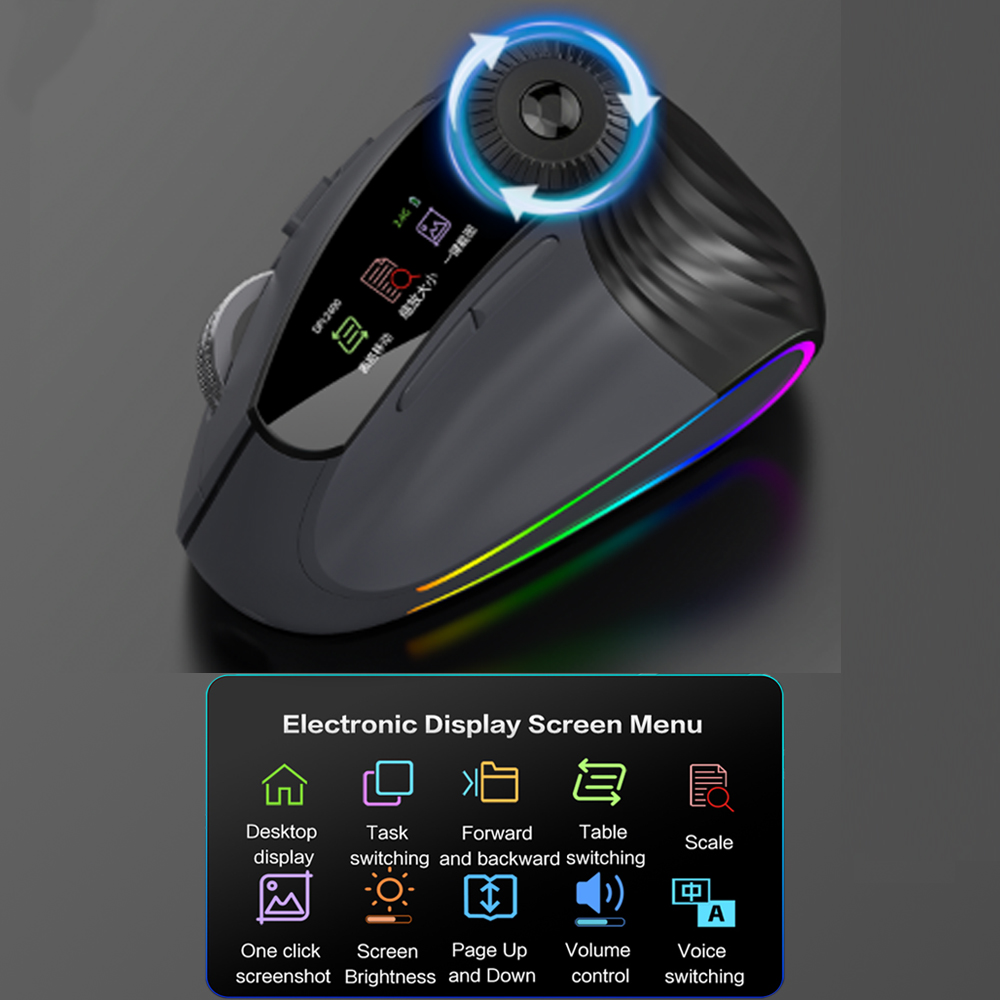JOMAA แบ็คไลท์บลูทูธไร้สายแนวต - Vertical Mouse Rechargeable Bluetooth บทวิจารณ์และราคา