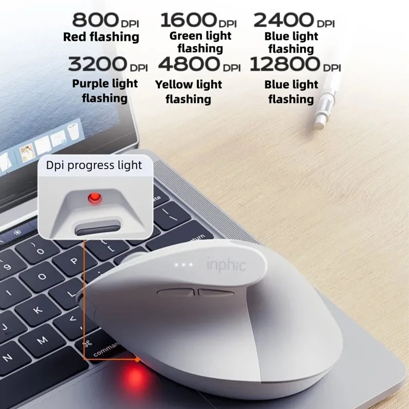 เมาส์ไร้สาย Inphic X9 PRO แบบต - Vertical Mouse Small Hand บทวิจารณ์และราคา