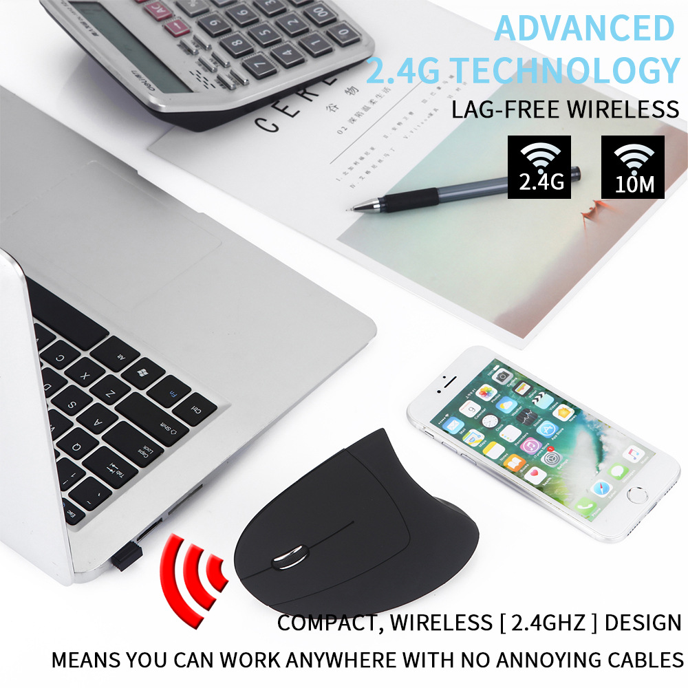 เมาส์ไร้สาย 2.4G ออกแบบตามหลัก - Vertical Mouse Left Handed บทวิจารณ์และราคา