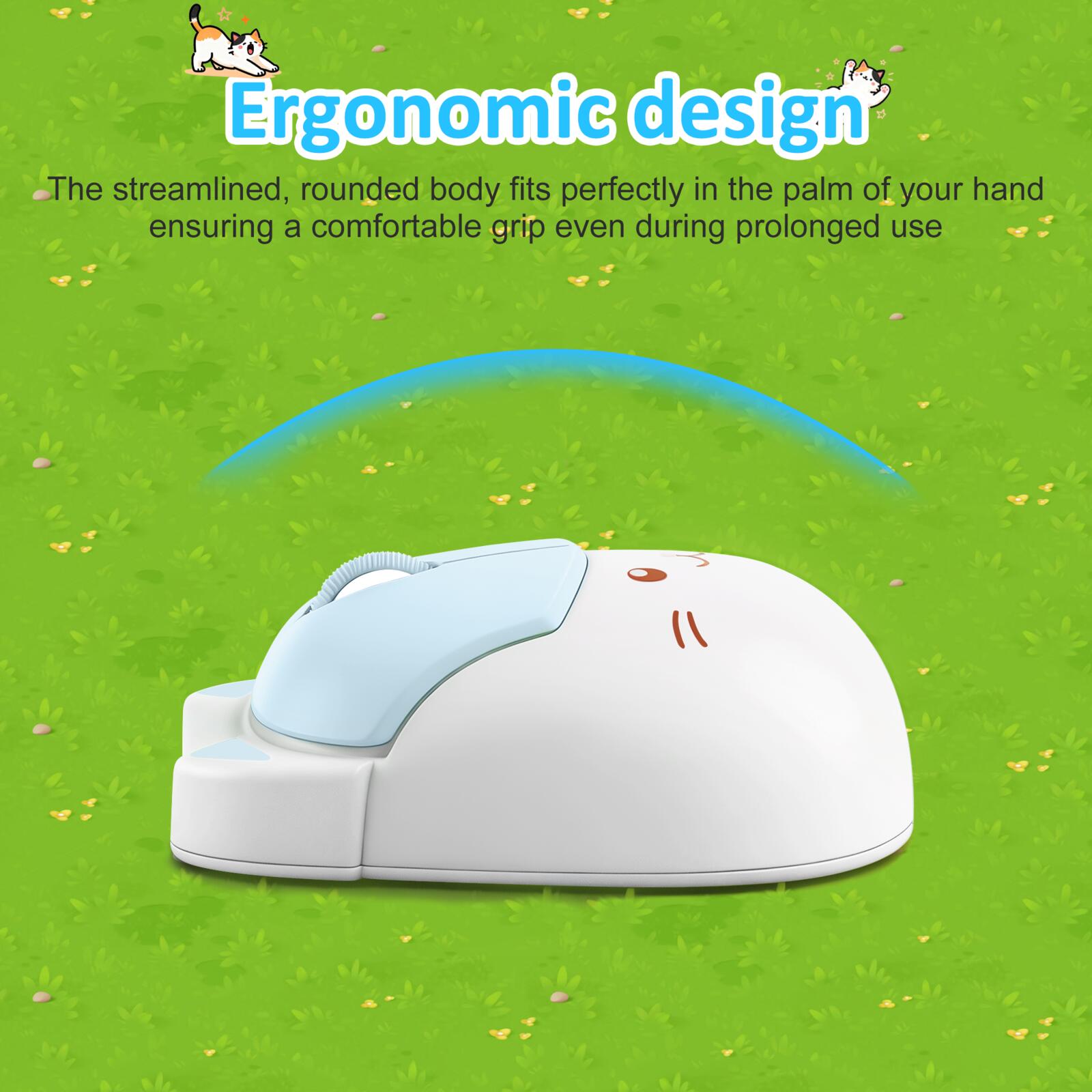 เมาส์ไร้สายรูปทรงแมวน่ารัก 2.4 - Ergonomic Mouse 2.4G Silent Click บทวิจารณ์และราคา