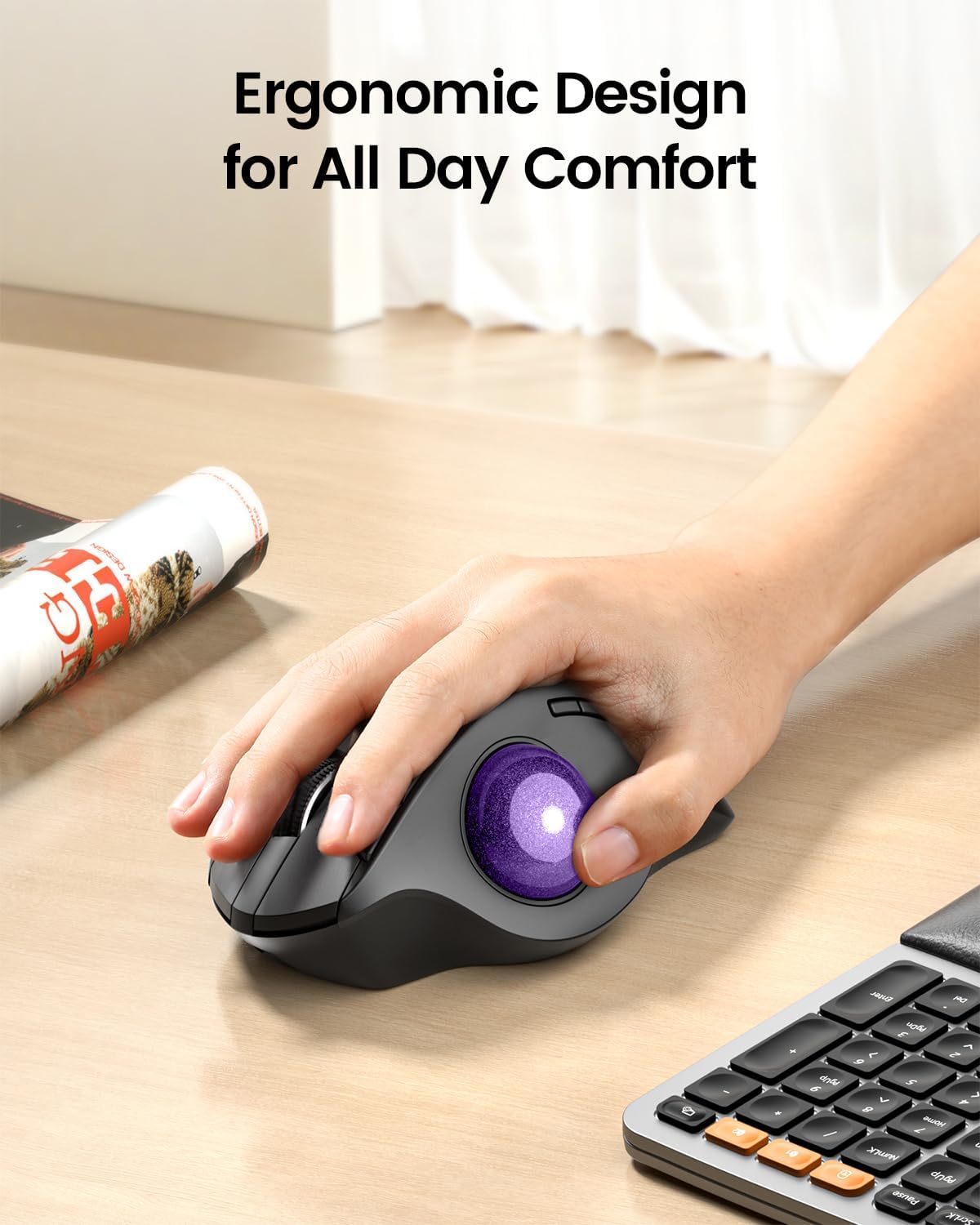 เมาส์แทร็กบอลไร้สาย ProtoArc,  - Ergonomic Mouse Trackball Thumb บทวิจารณ์และราคา