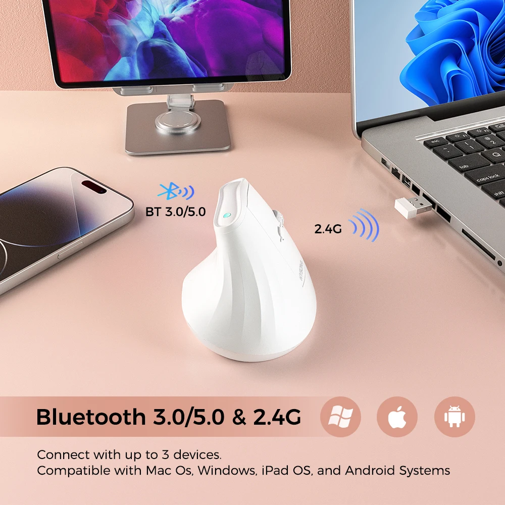 เมาส์ไร้สาย Kysona EM9 แบบแนวต - Vertical Mouse Dpi 4000 บทวิจารณ์และราคา
