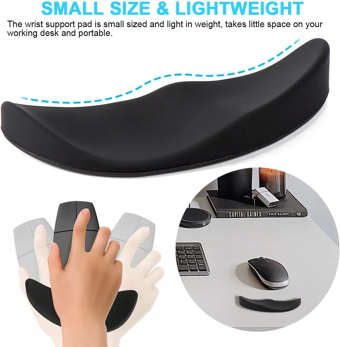 แผ่นรองข้อมือแบบเลื่อนได้ตามหล - Ergonomic Mouse Pad With Wrist Support บทวิจารณ์และราคา