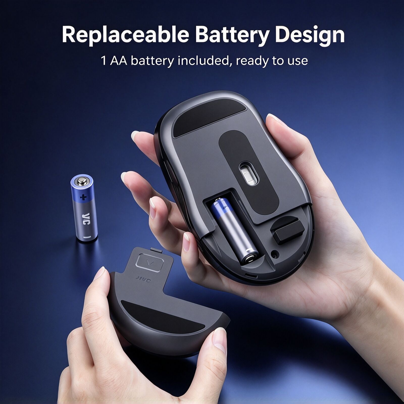 เมาส์ไร้สาย 2.4G และบลูทูธ โหม - Ergonomic Mouse 2.4G Silent Click บทวิจารณ์และราคา