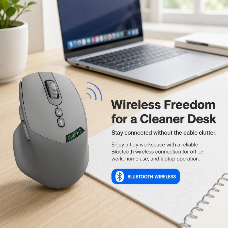 เมาส์ไร้สายแบบสองโหมด บลูทูธ 2 - Vertical Mouse Rechargeable Bluetooth บทวิจารณ์และราคา