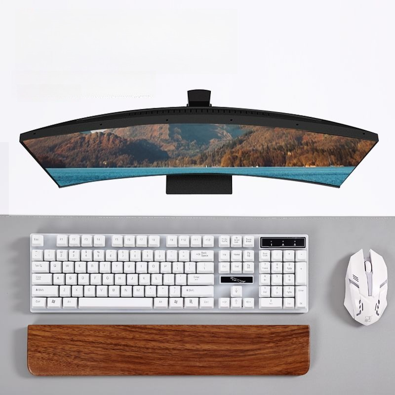 ที่พักข้อมือไม้แท้สำหรับคีย์บอ - Ergonomic Mouse Pad With Wrist Support บทวิจารณ์และราคา