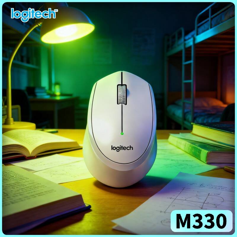 เมาส์ไร้สาย Logitech M330 ออกแ - Ergonomic Mouse 2.4G Silent Click บทวิจารณ์และราคา