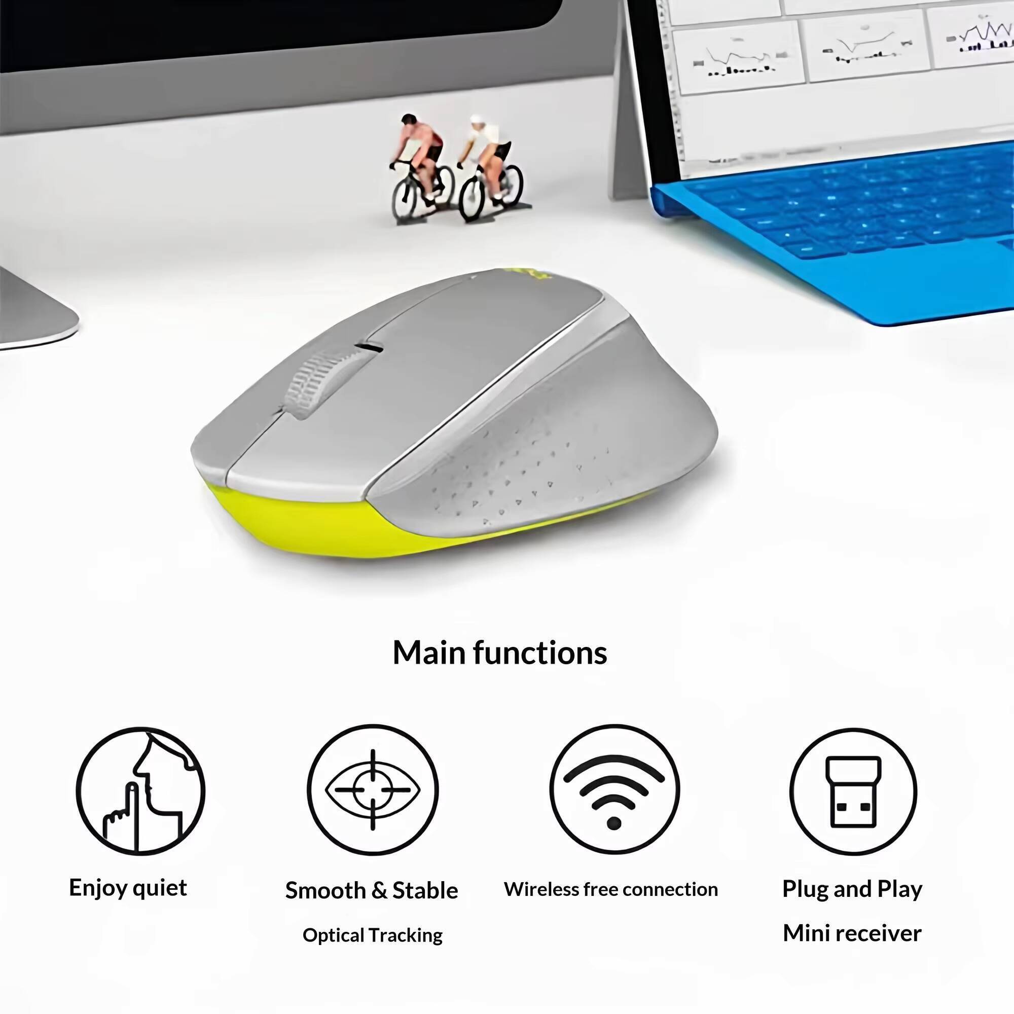 เมาส์ไร้สาย Logitech M330 ออกแ - Ergonomic Mouse 2.4G Silent Click บทวิจารณ์และราคา