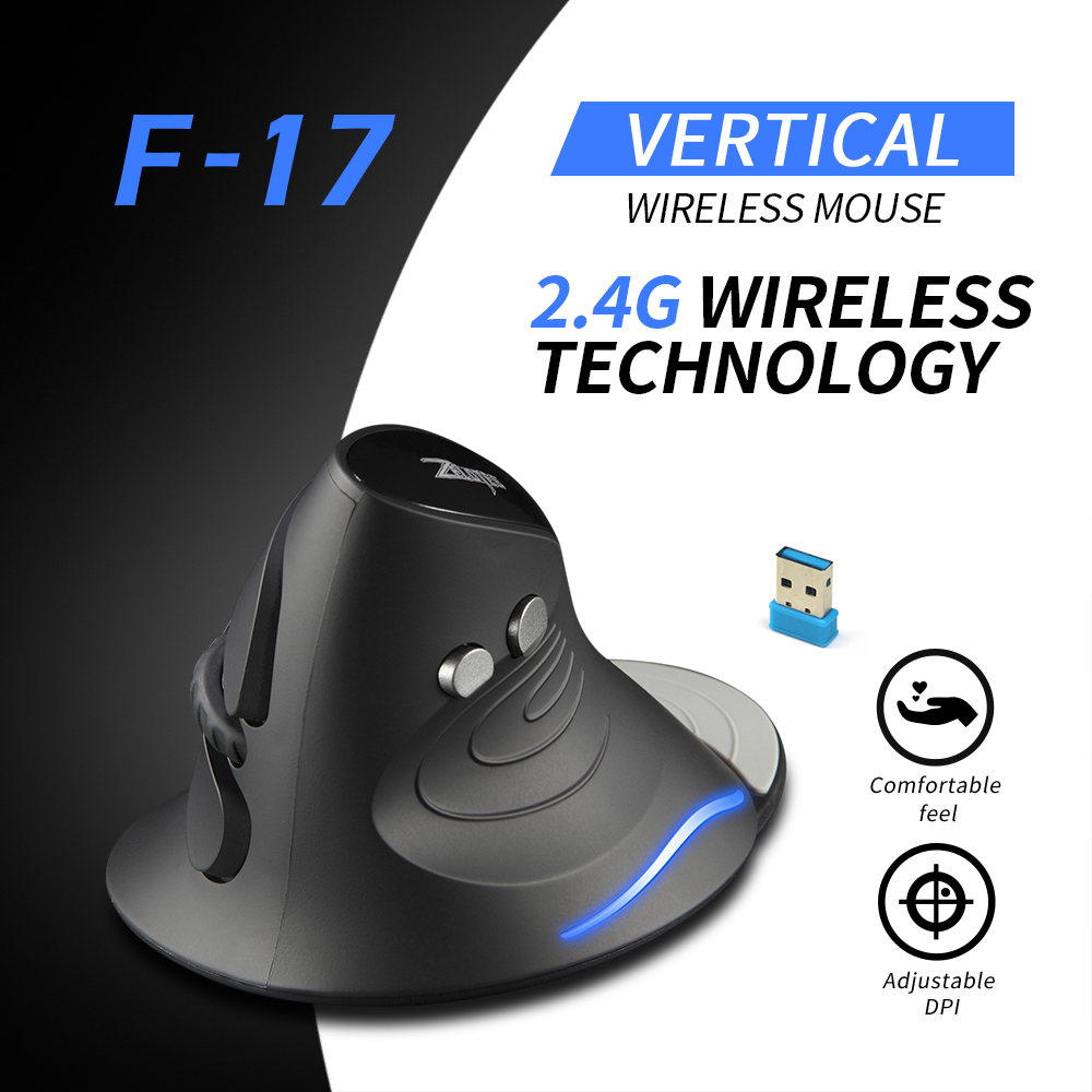 ZELOTES F-17 เมาส์แนวตั้งเมาส์ - Vertical Mouse Rechargeable Bluetooth บทวิจารณ์และราคา