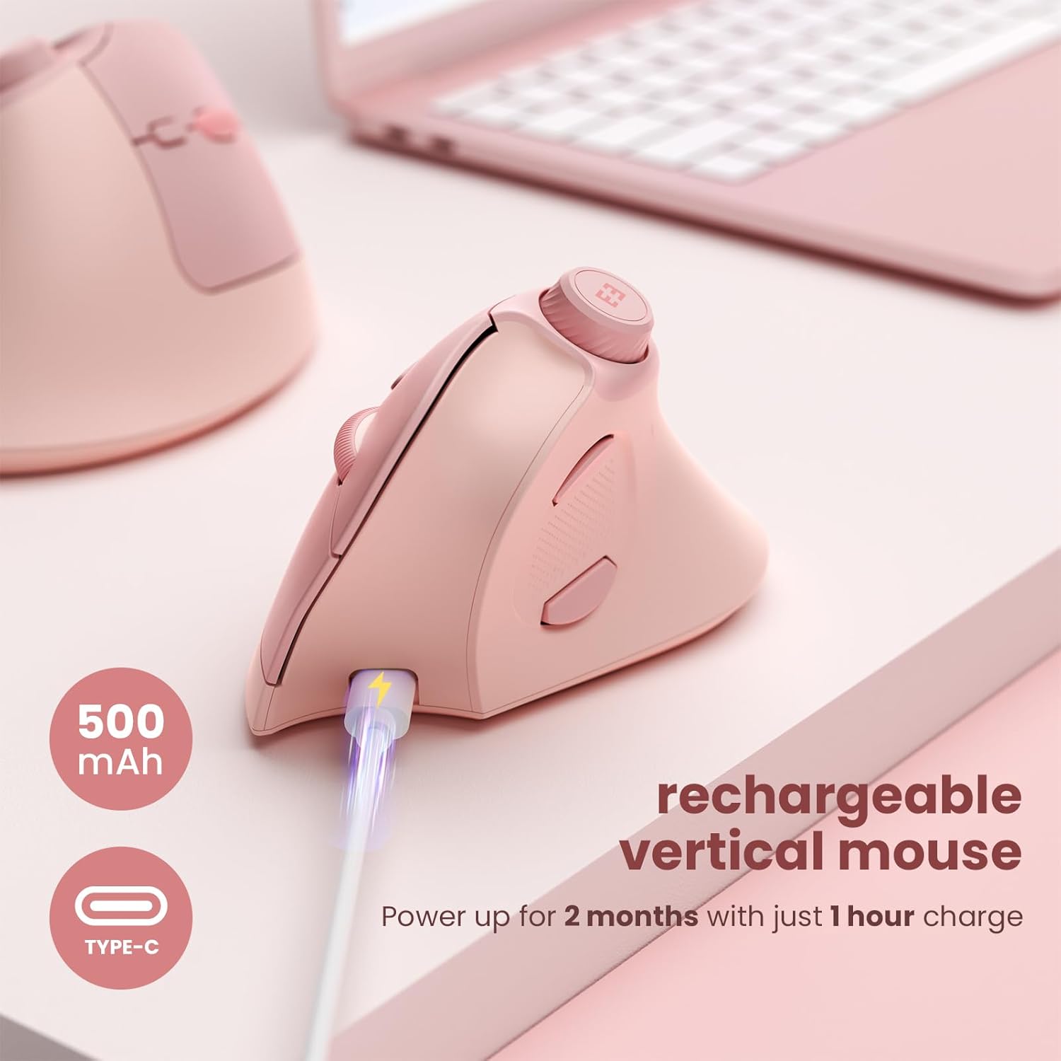 เมาส์ไร้สาย Seenda แบบตั้งตรง  - Vertical Mouse Rechargeable Bluetooth บทวิจารณ์และราคา