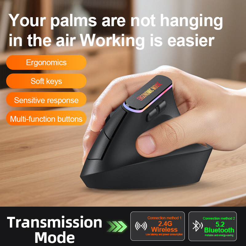 เมาส์ออปติคอลไร้สายแนวตั้ง 2.4 - Vertical Mouse Left Handed บทวิจารณ์และราคา
