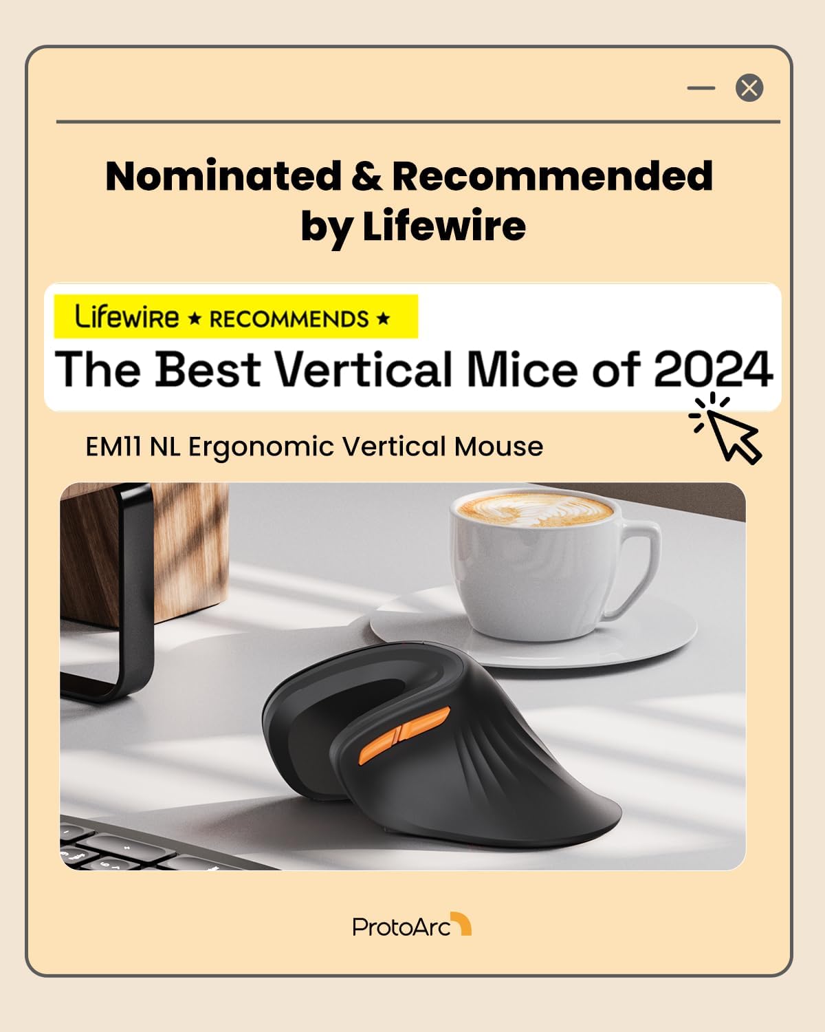 ProtoArc Ergonomic เมาส์แนวตั้ - Vertical Mouse Small Hand บทวิจารณ์และราคา