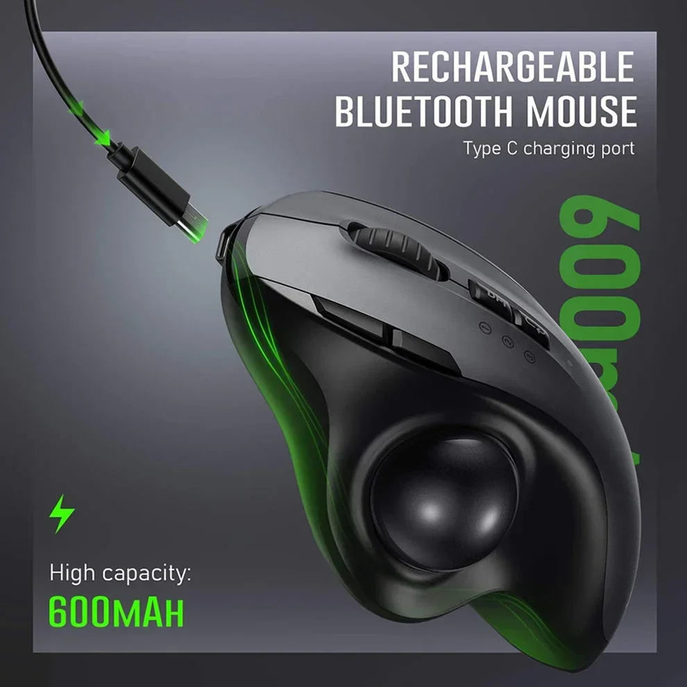 เมาส์แบบไร้สายที่มีลูกบอลควบคุ - Ergonomic Mouse Trackball Thumb บทวิจารณ์และราคา