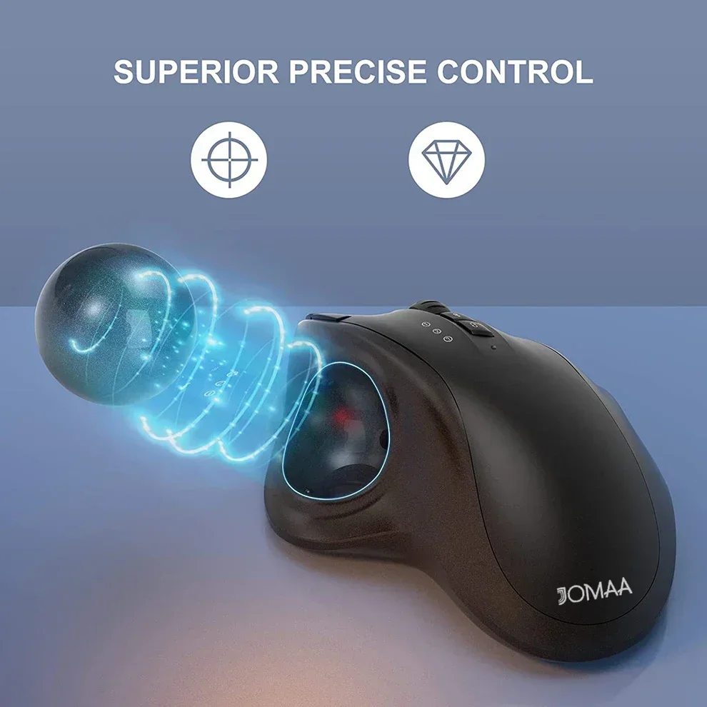 เมาส์แบบไร้สายที่มีลูกบอลควบคุ - Ergonomic Mouse Trackball Thumb บทวิจารณ์และราคา